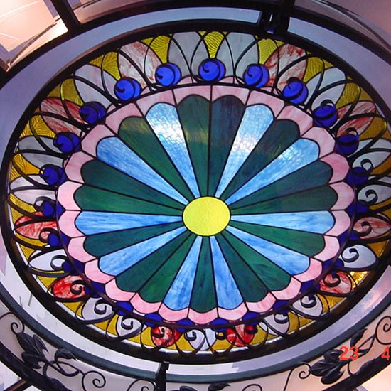 Lead glass ceiling